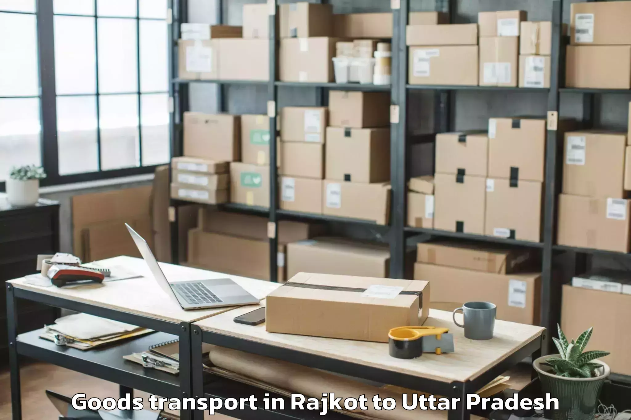 Easy Rajkot to Gahmar Goods Transport Booking